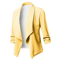 Ženski kaputi Jakne za žene Casual Solid Color Kratki labavi kardigan rever modni ženski vrhovi svijetlo