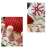 Božićne čarape Velike čarape Klasični kamin Viseći čarape za viseći čarape za ukrašavanje sa kugličnim privjeskom za Xmas Holiday Party Decoration Pinshui