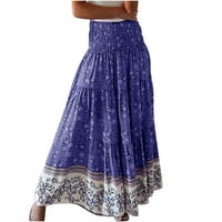 Daqian Plus suknji za suknje za uklanjanje žena modni ugodan dnevni visoki struk retro duga suknja midi