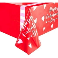 Valentinovo plastični stol za stol stolnjak za zabavu za ukrašavanje 54x108