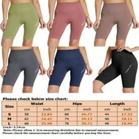 Grianlook Women Ljeto Stretchy elastične čekinske kratke hlače Podignite obične vježbe Sportske kratke hlače koji rade nalik gamašem