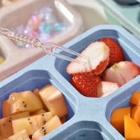 AOKSEE Slazni pokloni, kuhinjski uređaji, odjeljke Bento Snack kutija, pregradni obrok Prepremnik za ručak za djecu odrasli, podijeljeni kontejneri za skladištenje hrane za školsko radno vrijeme