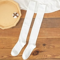 Dyfzdhu Jesen zimske čarape za žene Čvrsto boje zadebljane tople duge čarape cijevi udobne preko koljena
