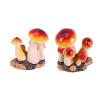 Hemoton minijaturna smola šarena gljiva ukras umjetni mikro pejzažni DIY ornament Mini ukras pribor