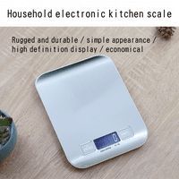 Rush mali elektronski skala visoke precizne precizne precizne preciznosti domaćinstvo Kuća od nehrđajućeg čelika Pekara kuhinja Scale Elektronski vaganje 10kg S5678