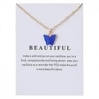 Nakit za žene, slatko leptir ogrlica od akrilne boje clainca, ponude, prodaja, popust, čišćenje, ušteda
