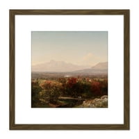 Kensett u oktobarskom danu Bijele planine Squaren Drveni uokvireni zidni umjetnička slika s montira