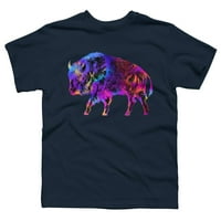 Rainbow Buffalo Boys Navy Plavi grafički tee - Dizajn od strane ljudi XL