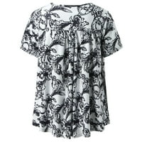 Žene T majice Dugme Tunika kratkih rukava Ženska odjeća Streetwear Mekani hladni stil plaže Dnevne majice