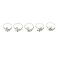 Knoking prstenovi, kukičani zatezni prstenovi lagani udoban otvor od nehrđajućeg čelika za DIY nakit