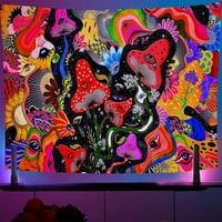 Sjaj u tamnom hipi bohemijskom neone Cool Tapies Colorful SOBE Trippy zid viseće pokrivač psihodelic