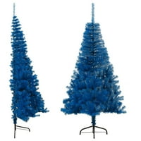 Dcenta umjetna polovica božićnog stabla sa postoljem plavim FT PVC-om