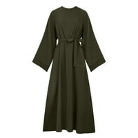 Dadaria Maxi Haljina za žene sa rukavima Jesen Ženska labava haljina Ležerna haljina temeljna boja velika