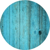 Ahgly Company u zatvorenom okruglom uzorkovima svijetlih tirkiznih rugača plave površine, 3 'runda