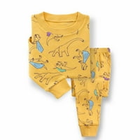 Djevojke dječje dječake bebe mekane pidžame toddler crtani otisci dugih rukava kid spavaća odjeća Top