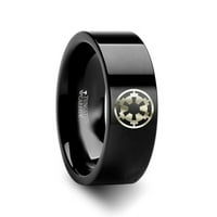 Sith Imperial Emblem Star Wars Crni volframovi ugravirani prsten - veličina 3,5