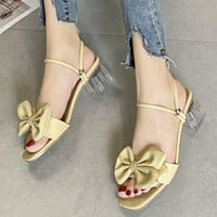 B91XZ sandale za žene Ležerne prilike ljetne modne ljetne žene sandale srednje pete peta pune boje Bow