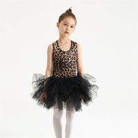 Girls Girls Ballet Tutu Dance Leotard Leopard Print Camisole Haljina za Pertech Performance Costmes