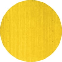 Ahgly Stroj firme prati u zatvorenom okruglom čvrstom žutim prostirkama modernog područja, 7 'runda