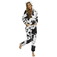 Žene za spavanje Žene Pajamas Sleep Baged Božić Pidžama sa kapuljačom JUMPERUT ROMPERS Clubwear noćna