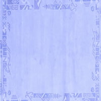 Ahgly Company Zatvoreni pravokutnik Čvrsti plavi modernim prostirkama, 8 '10'