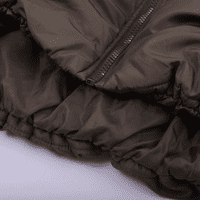 Ženska obrezana jakna sa okruglim štandom XS-L