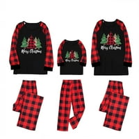 Holiday Božić Family Pajamas Podudaranje za božićne vrhove tiska + hlače Porodična podudarnost pidžama