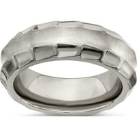 Titanijumski osetljivi ivice četkani i polirani prsten