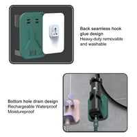 TravelWnat Električni nosač četkica za zube za kupaonicu, zid montiran za tuš za uštedu prostora, kupaonica