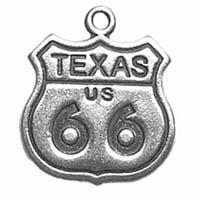 Sterling Silver 20 Bo lanac Texas US Route Sign Privjesak ogrlica