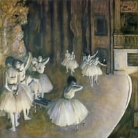 Proba baleta na pozorničnom posteru Print Edgar Degas