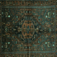 Ahgly Kompanija Mašina za pranje u zatvorenom pravokutniku Perzijski tirkizne plave tradicionalne prostirke, 8 '12 '