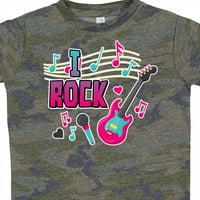 Inktastic i rock s gitarom mikrofonom i glazbenim notama Pokloni dječaka malih malih majica ili majica