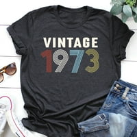 Ženske vintage košulje 50. rođendan poklon bluza Crewneck kratki rukav vrhovi Cleanians Cosy Thirts