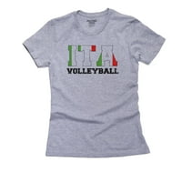 Italija Odbojka - Olimpijske igre - Rio - zastava Ženska pamučna siva majica