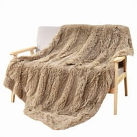 Dekorativni topli zgodni reverzibilni flece Flannel Shaggy TV pokrivač za kauč na kauču