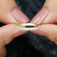 CT Baguette Cut Moissine Polu vječni prsten sa Milgrain Detalji, East West Band prsten za žene, 14k