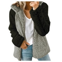 Aufmer pulover kapuljač modne žene toplo FAU kaput jakna zima spajanje patentnih zatvarača