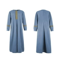 Žene molitvene odjeće s dugim rukavima patentni objekti muslimanske haljine Abaya sa hidžabi svijetloplavim