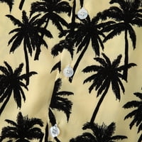 CLlios Havajska majica za muškarce Ljetna tropska grafička majica casual majice kratkih rukava s majicom