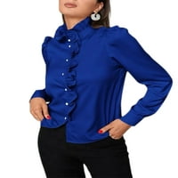 Paille žene s dugim rukavima jednokratna bluza za blube Ležerne prilike za odmor Tunic Majica Solid