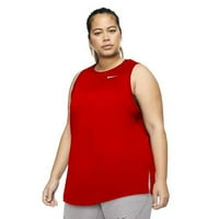 Nike ženske plus veličine Dri-Fit Swoosh tenk za trening top crveni 2x