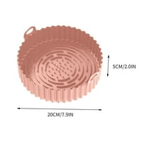 RDEUOD zračni frizerski linij, friterov silikonski lonac okrugli linij za višekratnu upotrebu Fryer košarice Pribor [], ružičasta