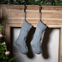Jedinstveni uzorak pletene božićne čarape - Lagane rastezmerne viseće poklone čarape za festival