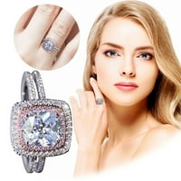 Kiplyki Veleprodaja ženskog modnog prstena bijela okrugla Diamond vjenčani prsten poklon prsten