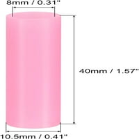 Savjeti od slame silikona, metalne prevlake za slamćenje, tipovi slamke za upotrebu za višekratnu upotrebu za 0,31 od nehrđajućeg čelika slamke, ružičaste