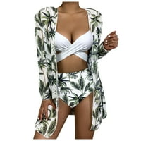 AMOUSA ženska modna tiskanje seksi bikini tri mreže Split kupaći kostim kupaćim kostima ženski