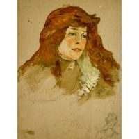 Toulouse-Lautrec, Henri de Black Modern Framed Museum Art Print Naslijed e Lili Grenier