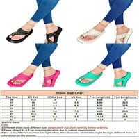 Leuncero Women Thong Sandal platforma Flip Flops Plaža Ravne sandale ANTI klizače Indutarne papuče na