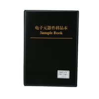 Otpornici uzorka knjiga, uzorka, lagana praktična plastična crna za entuzijaste pohranu i organiziranje elektroničkih komponenti